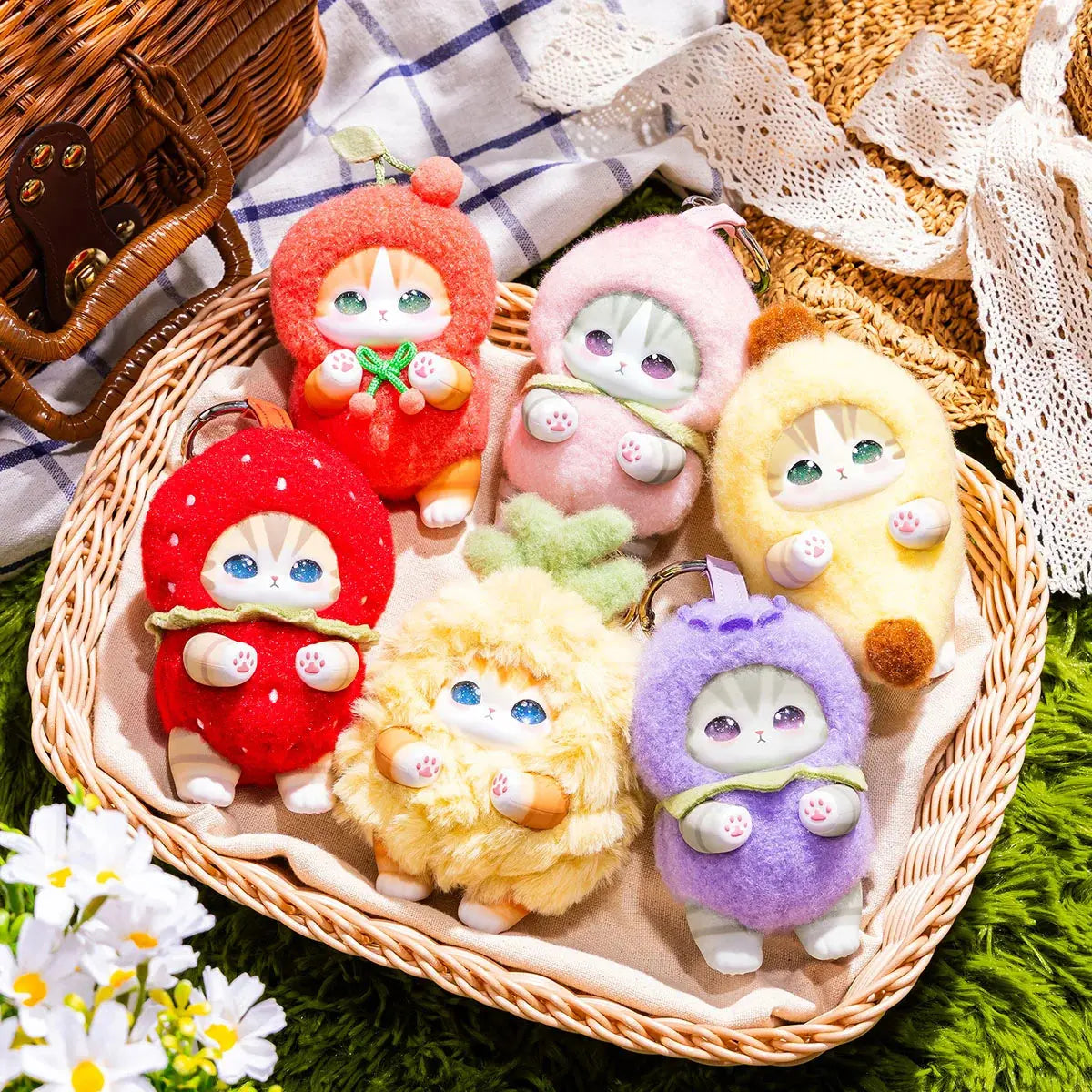 Mofusand Kiramekko Fruity Kittens Series Vinyl Plush Pendant Blindbox Kiramekko fifilandtoys