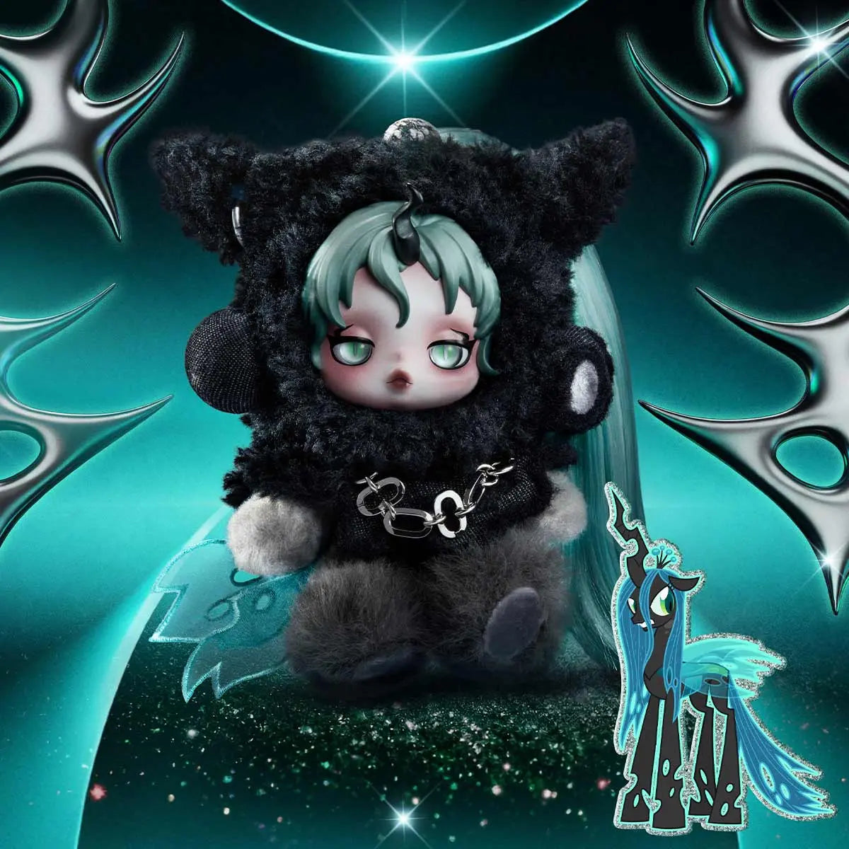 SKULLPANDA x My Little Pony シークレット POP MART SKULLPANDA × My Little Pony Series Plush Pendant Blindbox