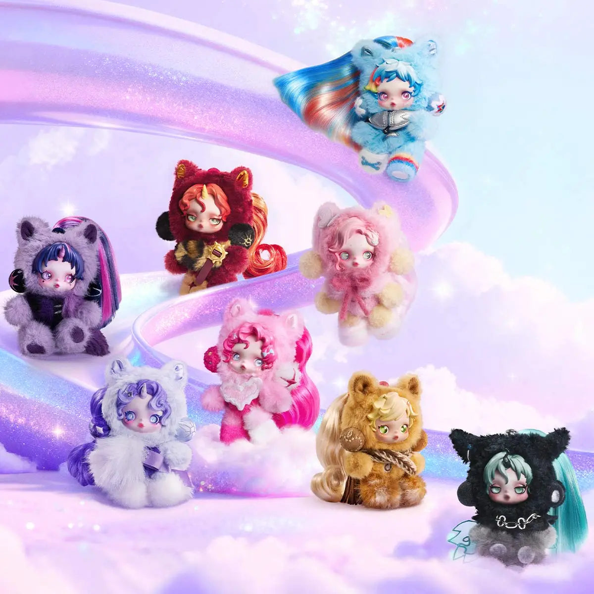 My Little Pony SKULLPANDA ぬいぐるみ 2個セット SKULLPANDA x My Little Pony plush blind box 🦄💕🌈✨ Ready Stock