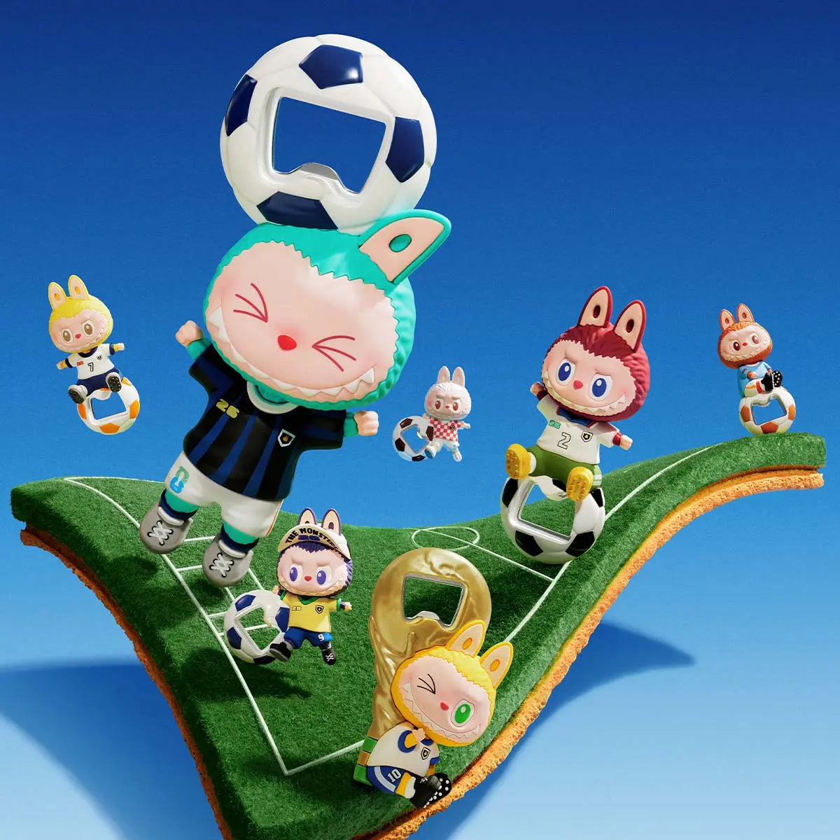 Labubu The Monsters × FIFA SERIES Bottle Opener Fridge Magnet Blind Box (PRE-ORDER) - fifilandtoys