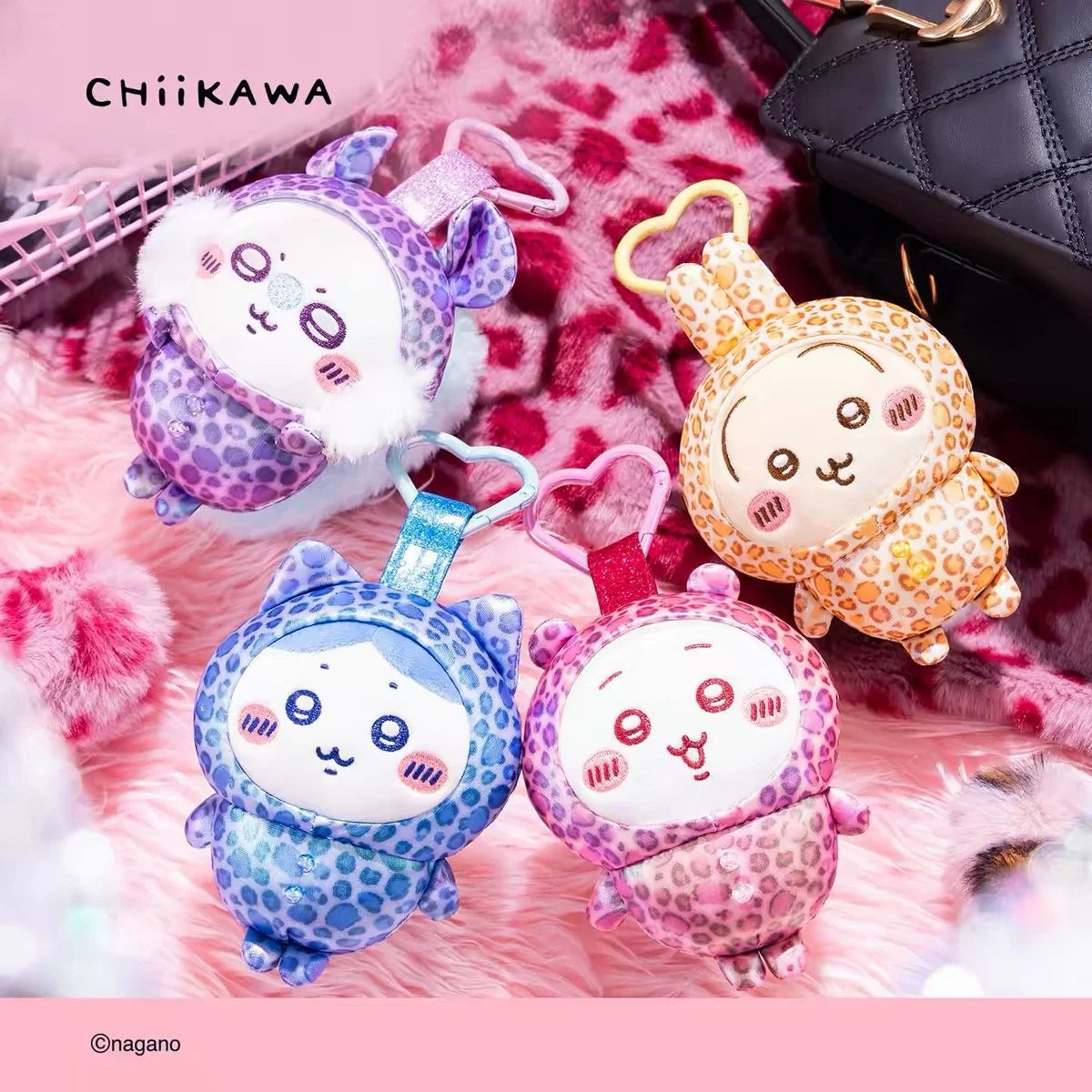 Chiikawa Glittery Leopard Print Series Mascot Plushie Pendant Limited Edition Chiikawa fifilandtoys