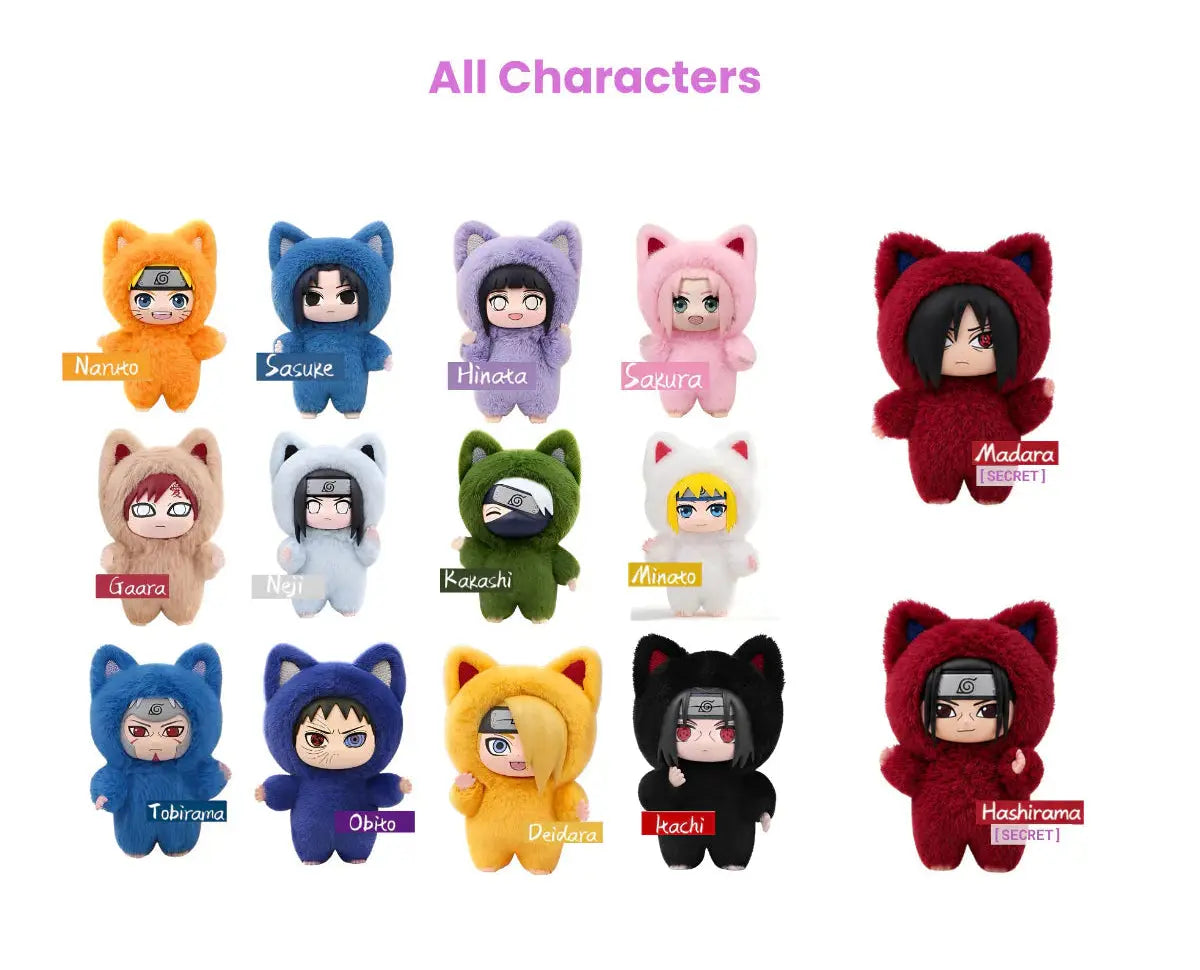 Naruto Shippuden Kitten Land Series Plush Doll Blind Box Eaki