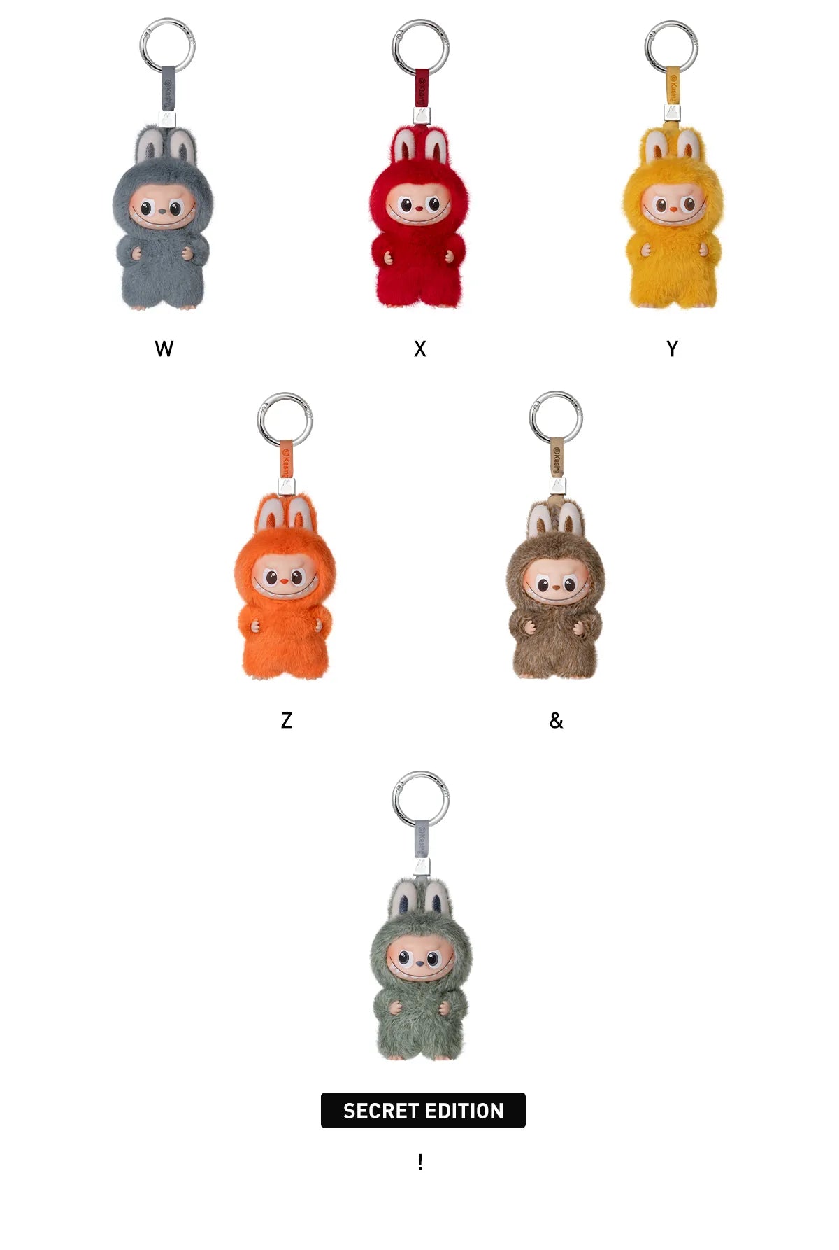 Labubu The Monsters PIN FOR LOVE Series Plush Pendant Blindbox (N-Z)