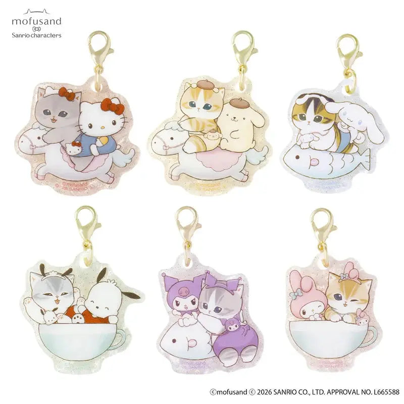 Mofusand x Sanrio Characters Marble Acrylic Charm Blindbag Mofusand fifilandtoys