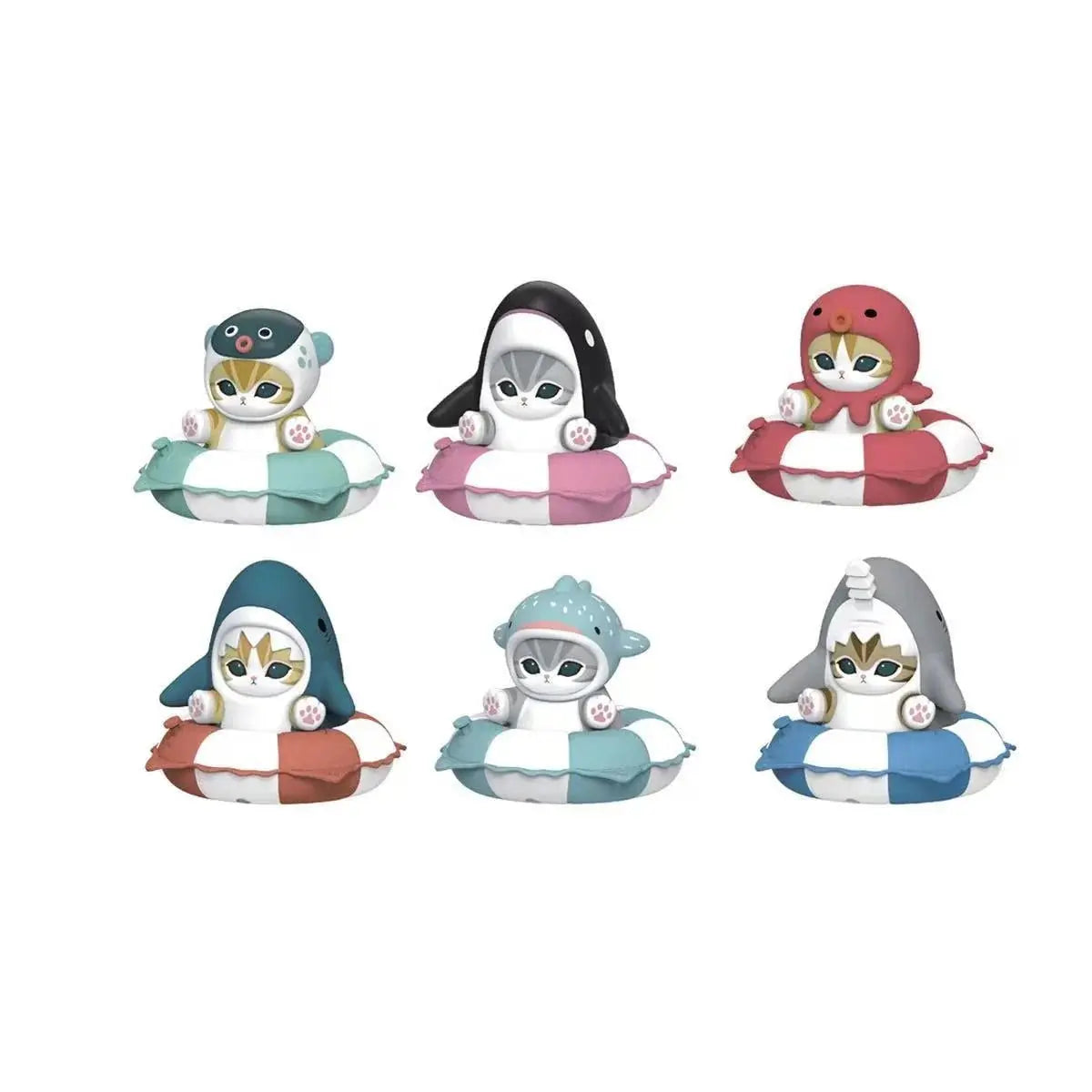 Mofusand Swimming Ring Series Figure Stationery Stamp Blind Box Kiramekko