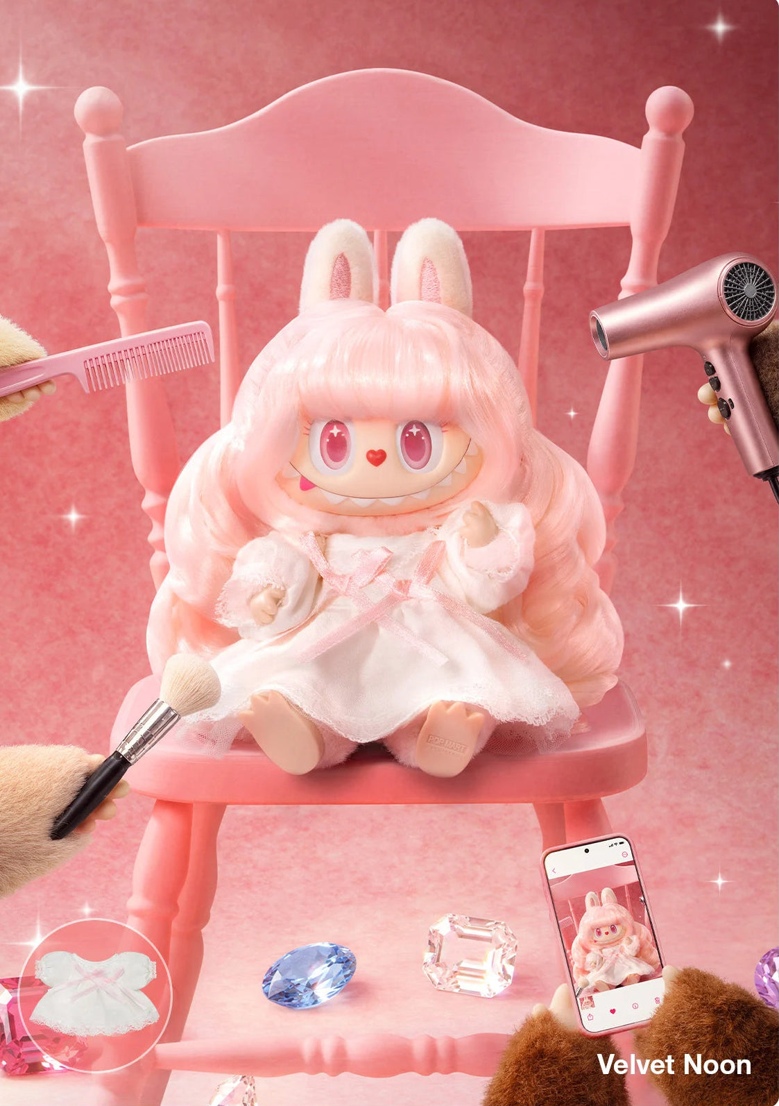 Labubu The Monsters Hair Salon Series Vinyl Plush Pendant Blind Box (PRE-ORDER)