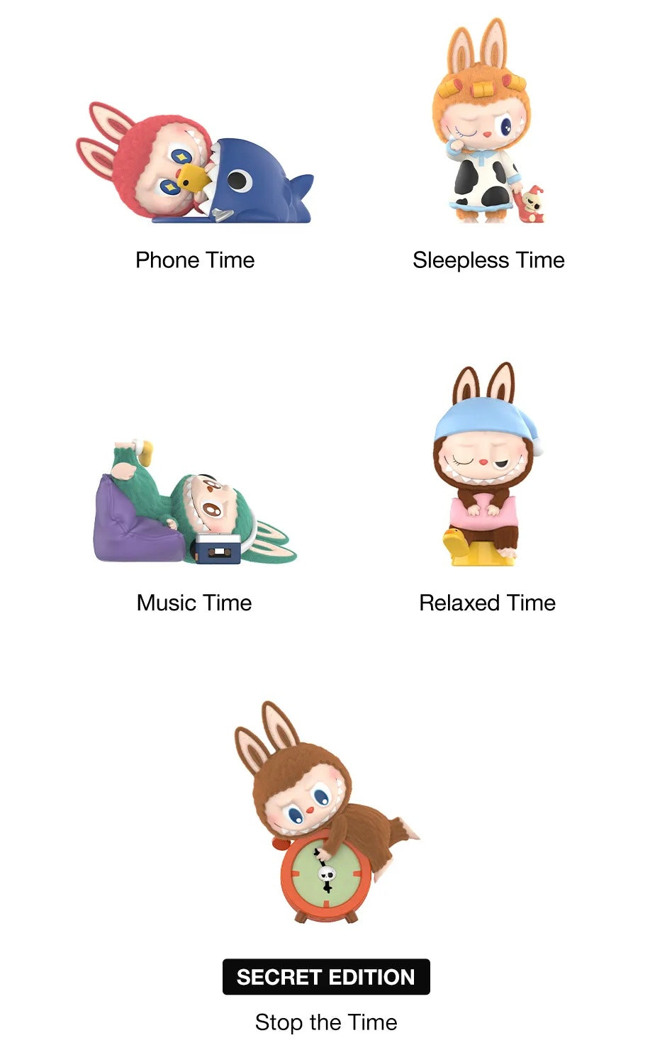 Figurines Labubu The Monsters Série 1:00 AM