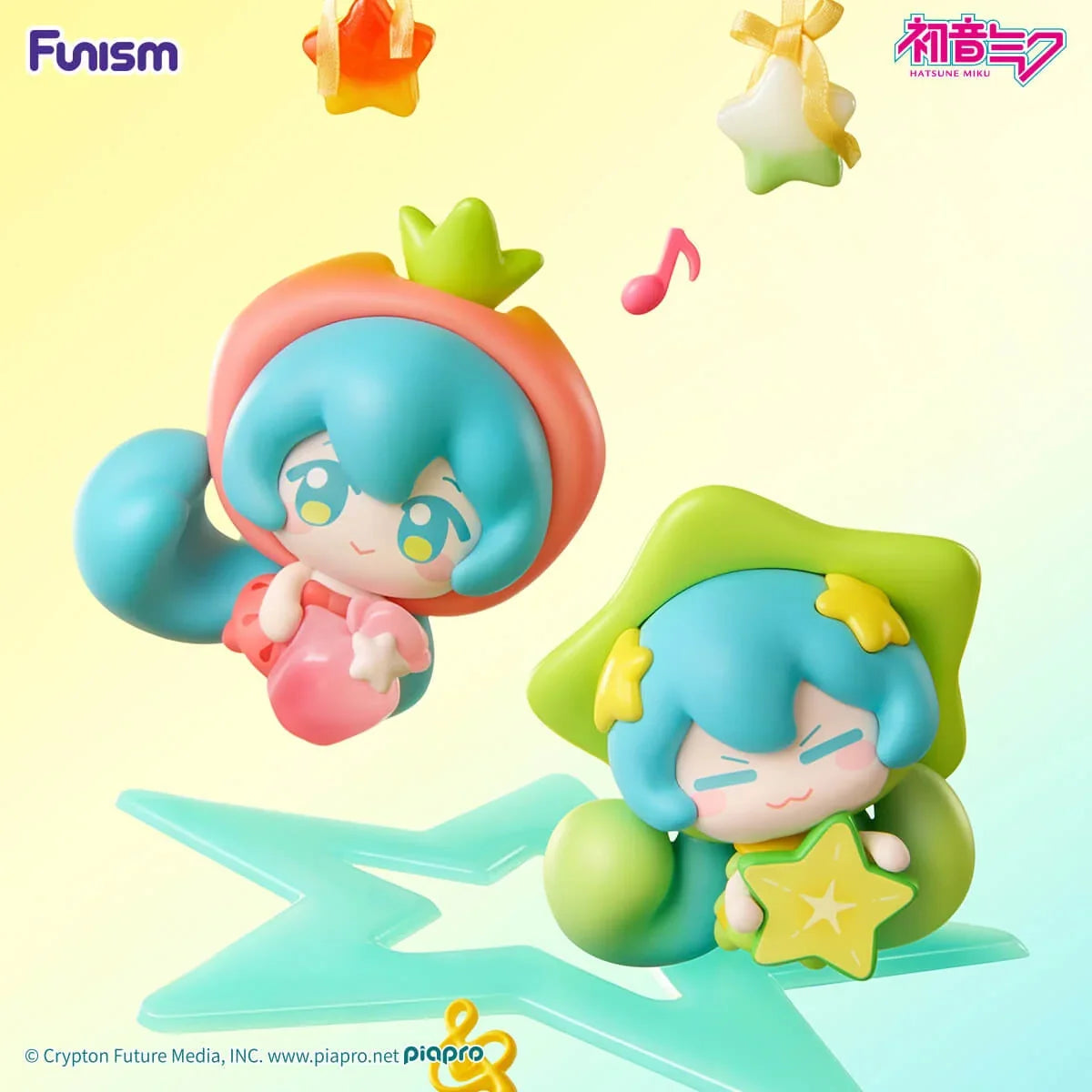 Hatsune Miku Fruit Candy Series Q face Mini Figure Blindbox Funism fifilandtoys