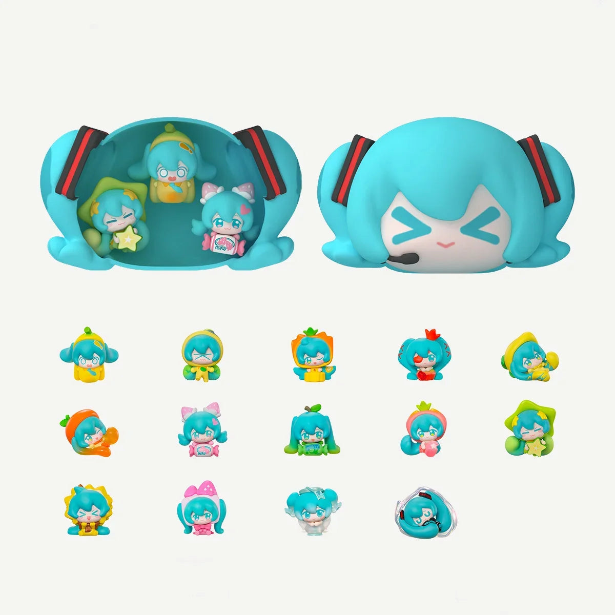Hatsune Miku Fruit Candy Series Q face Mini Figure Blindbox Funism fifilandtoys