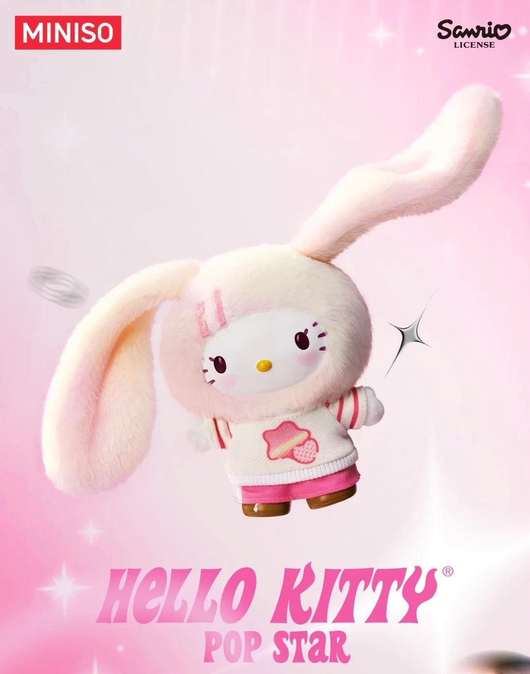 Miniso Hello Kitty Pop Star Series Plushie Keychain Blindbox