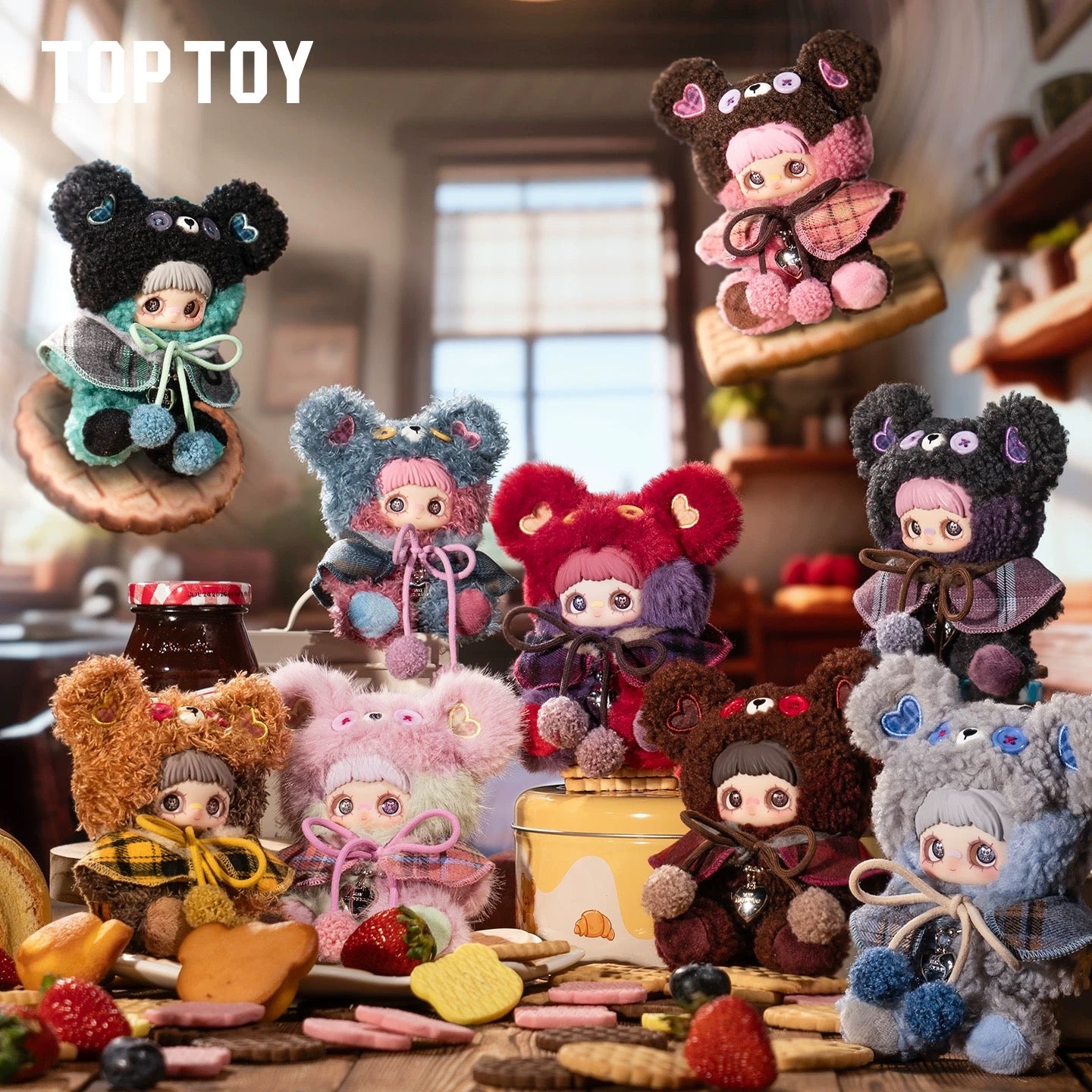 Maymei Tiny Bear Cookie Series Vinyl Plush Keychain Blind Box