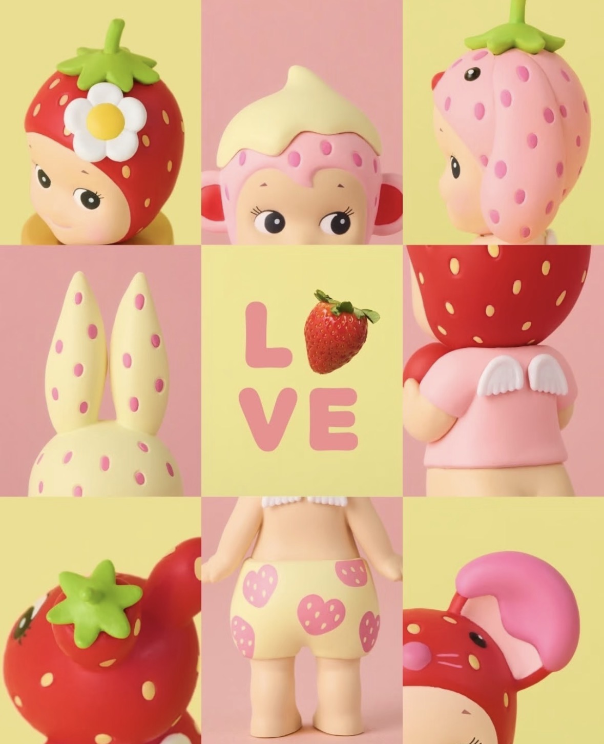 Figurine Sonny Angel Mini Series Strawberry Love (Précommande)