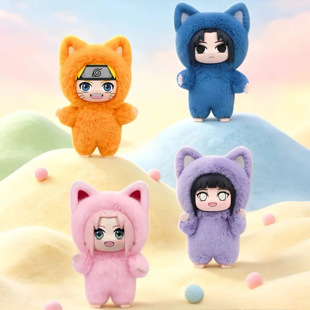 Naruto Shippuden Kitten Land Series Plush Doll Blind Box Eaki