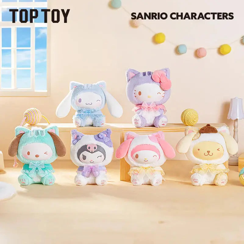 Sanrio Characters Play With Kittens Series Plush Blind Box Miniso