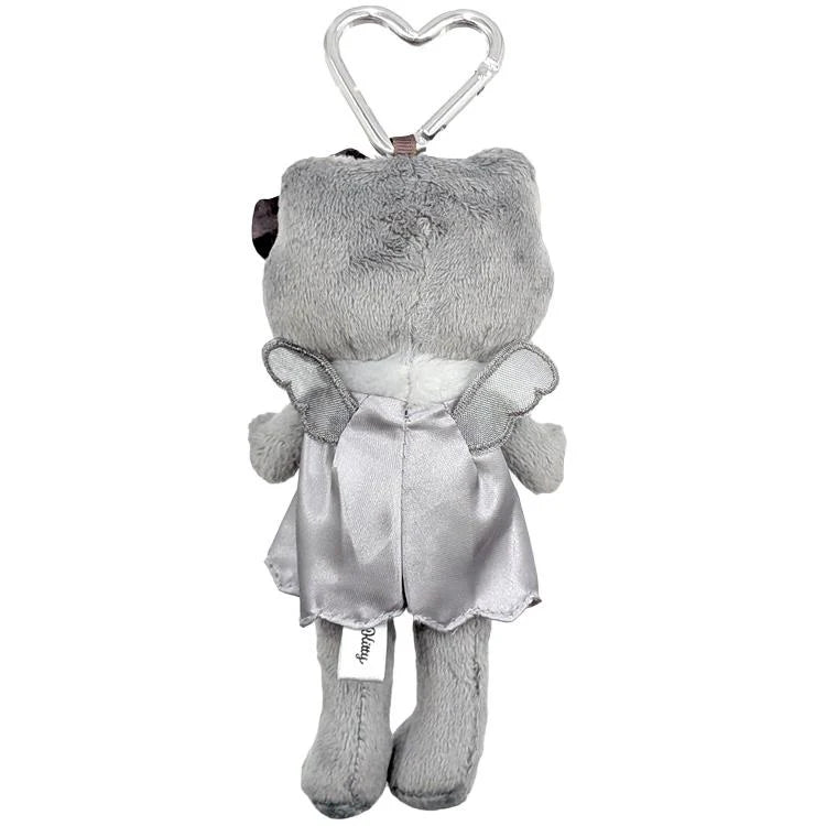 Hello Kitty Style Up Plushie Keychain Grey Angel Sanrio
