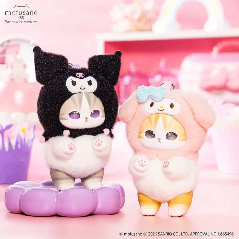 Mofusand X Sanrio Kiramekko Fluffy Kittens Vinyl Keychain Blind Box Kiramekko