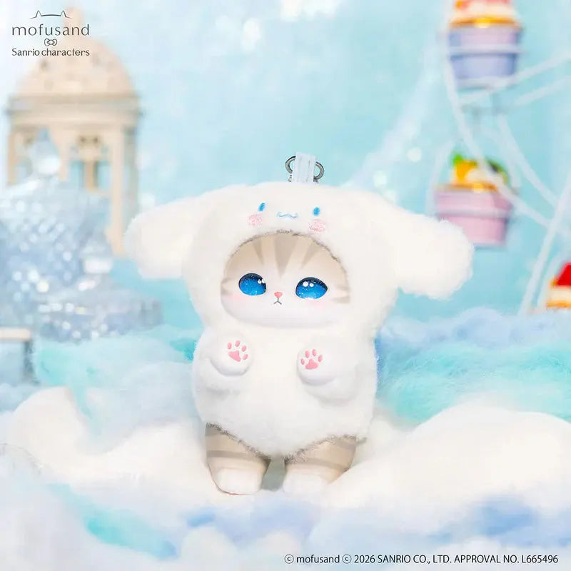 Mofusand X Sanrio Kiramekko Fluffy Kittens Vinyl Keychain Blind Box Kiramekko