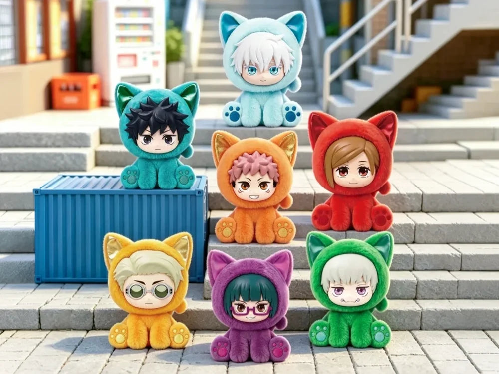 Jujutsu Kaisen Sitting Cat Party Series Plush Pendant Blind Box Eaki