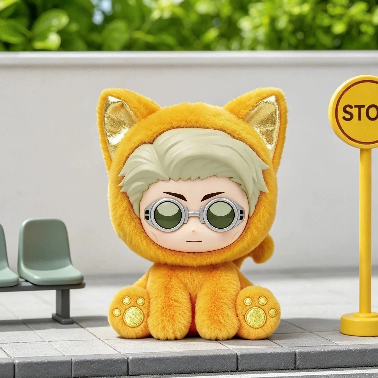 Jujutsu Kaisen Sitting Cat Party Series Plush Pendant Blind Box Eaki