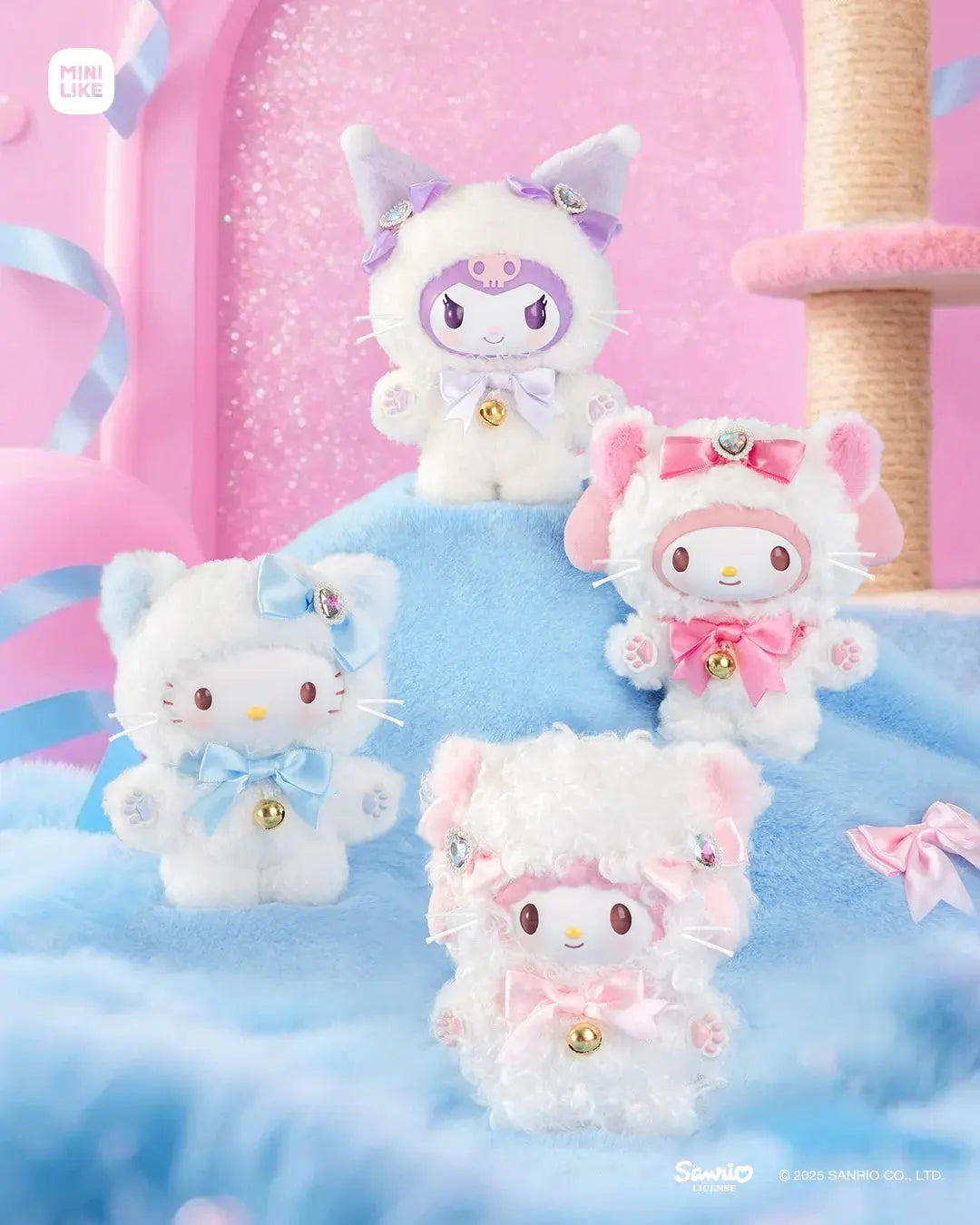 Sanrio Characters Shining Meow Group Series Plush Blind Box Miniso