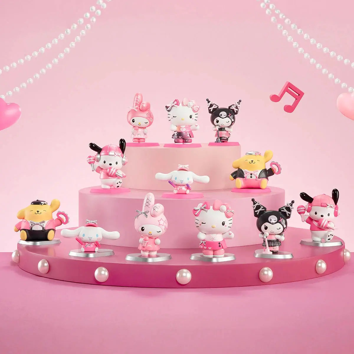 Sanrio Hello Kitty and Friends Pink Party Figure Collection Blindbox Popmart